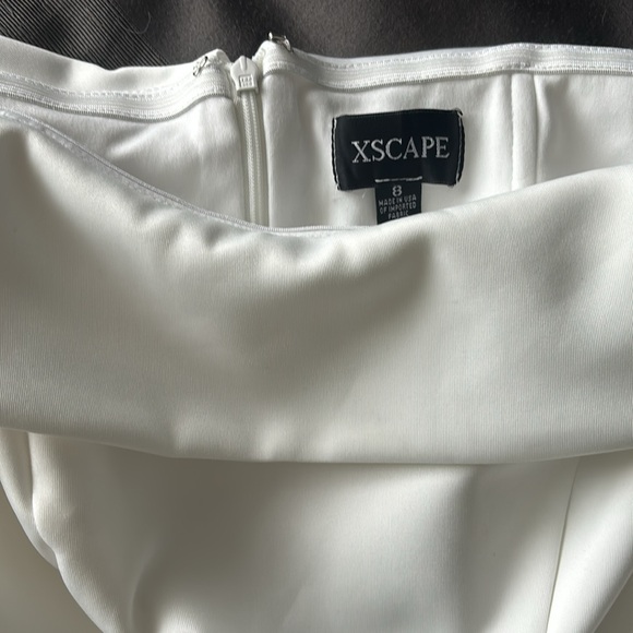 Ruffle Off the Shoulder Scuba Dress
Xscape /Evenings /Cocktail White/ Off/White - Picture 5 of 10